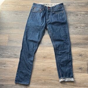 Denham Razor fit Men's Blue Jeans w/ selvage 30 x 32